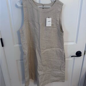 XiRENA Natural Linen Mini Dress